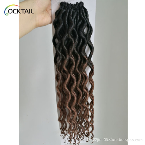 blonde wavy dreadlocks hair weave products in bulk, ombre faux dreadlocks crochet braid manufacturers